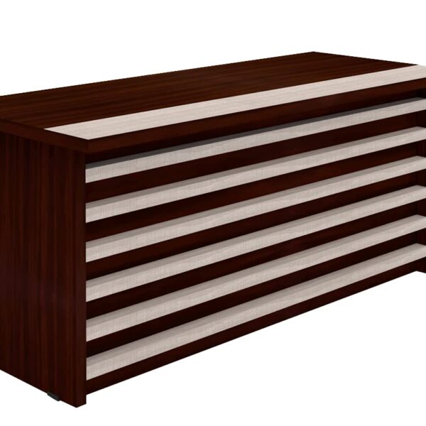 DURAFUR Executive Office Table with 4 Drawers and one one File Shelf. Manufactured with Century pre-Laminated MDF Board (Size:- 6feet x 2.5feet)
